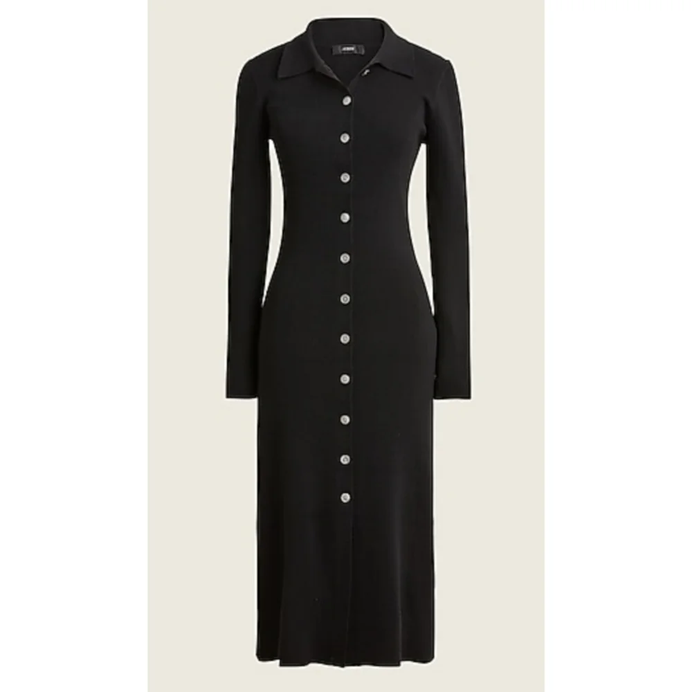 54. J.Crew Ribbed button-front silk-blend dress